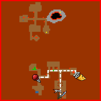 Aqui você deve ir para o norte e para o leste, as recompensas estão em duas salas diferentes como mostra o mapa. Você encontrará as recompensas em baús.