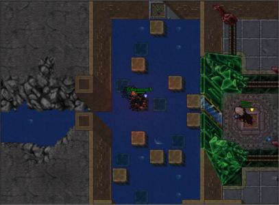 Passando sobre as Pedras Flutuantes.