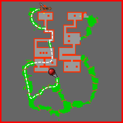 Caminho até a alavanca.