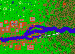 Partindo do Grizzly Adams, vá para oeste e desça na caverna indicada. O portal está logo à esquerda.