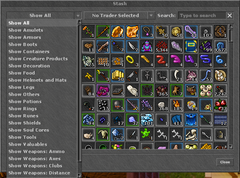 Filtros que podem ser aplicados no Stash.