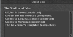 Quest Log até agora