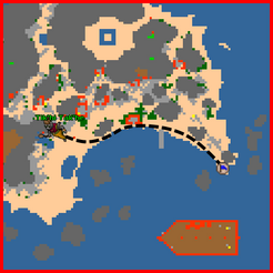 Siga até a marcação de bandeira para encontrar o portal.