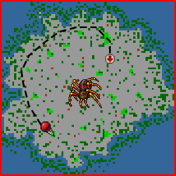 Rota evitando a Giant Spider