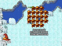 Alvo destruindo Ice Blockade