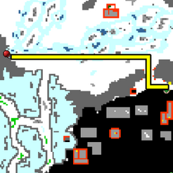 No andar em que tem a escada do tapete mágico, vá para oeste suba a rampa.