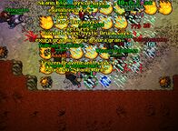 Boss Annihilon e Deathspawns trapados em um canto da sala.