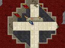 Dark Cathedral - Um altar enfeitado com caveiras localizado (32629,32417,9:2aqui).