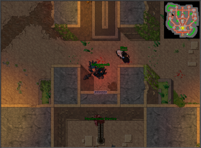 Mysterious Device fica na parte destacada em Amarelo no Mapa.