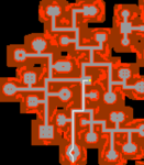 Siga o mapa para chegar até a sala com o teleporte. Terá algumas criaturas próximas ao teleporter.