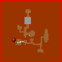 Siga para leste e desça no buraco.