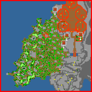 Localização dos pontos onde os membros do time devem ficar (01 membro para cada ponto).